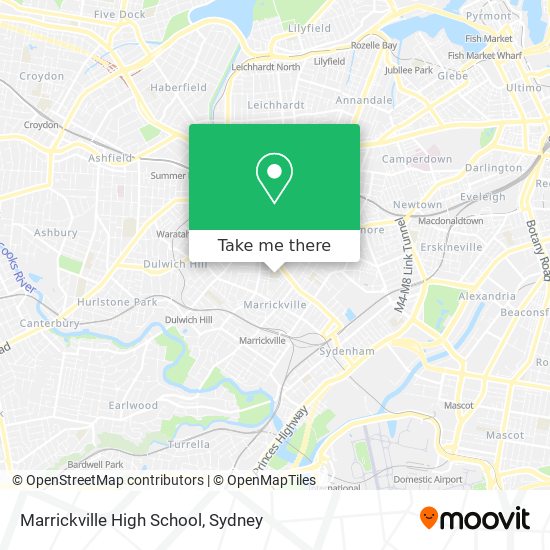 Marrickville High School map