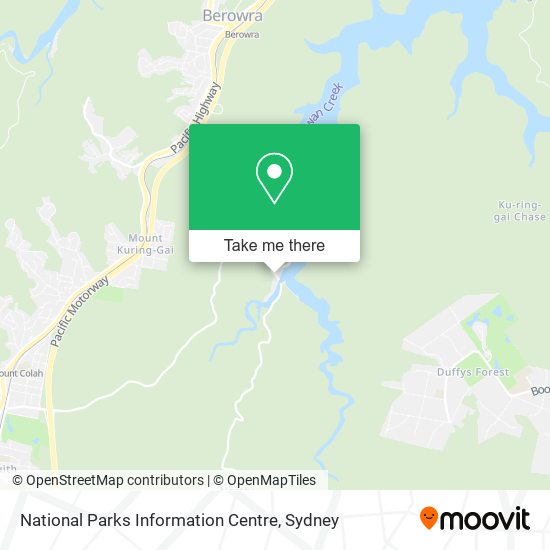 National Parks Information Centre map