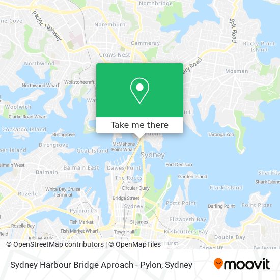 Sydney Harbour Bridge Aproach - Pylon map