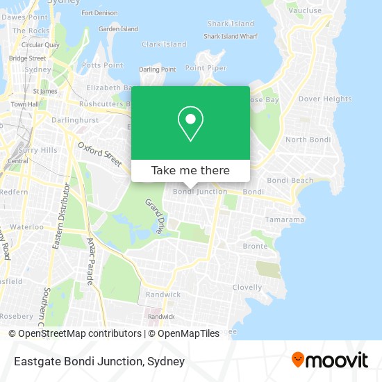 Eastgate Bondi Junction map