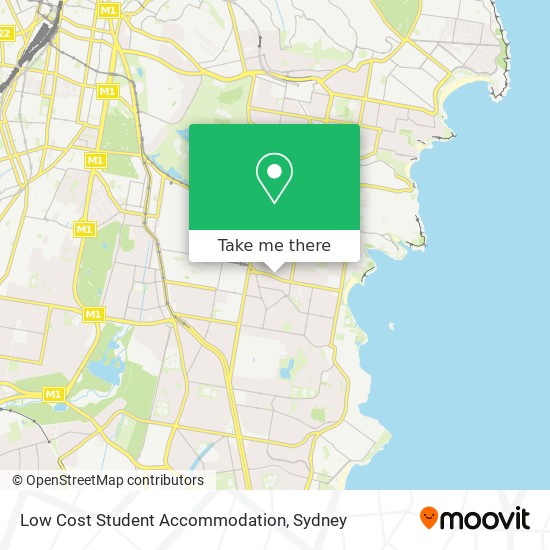 Low Cost Student Accommodation map