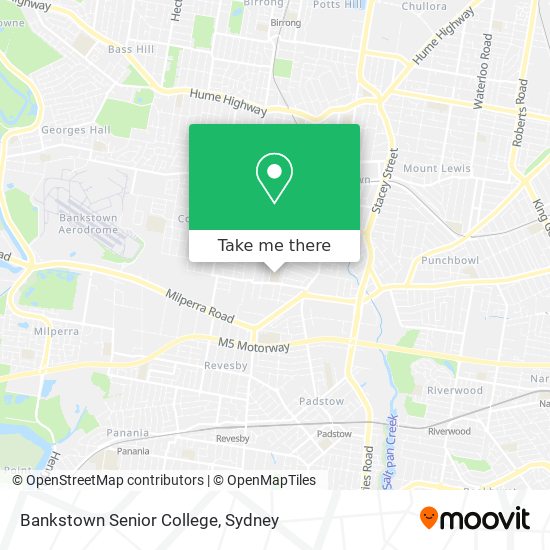 Bankstown Senior College map