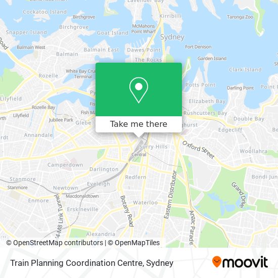 Mapa Train Planning Coordination Centre