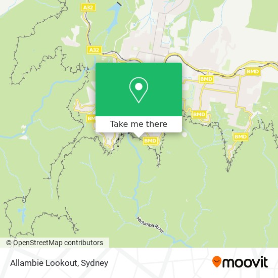 Mapa Allambie Lookout