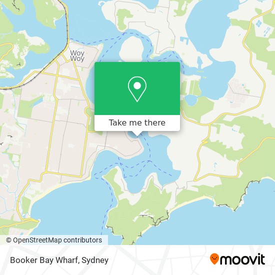 Mapa Booker Bay Wharf