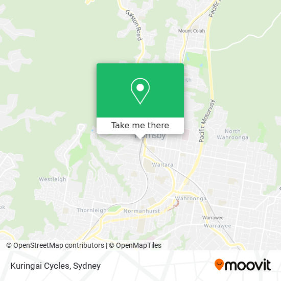 Kuringai Cycles map