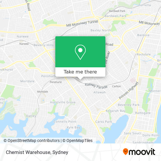 Chemist Warehouse map