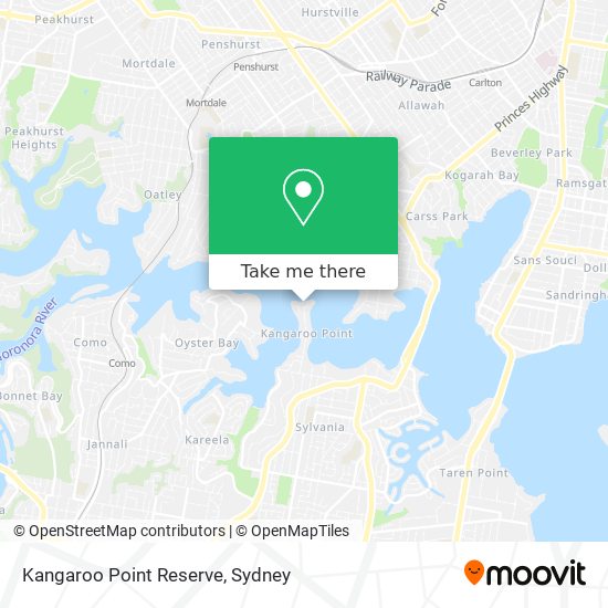 Kangaroo Point Reserve map