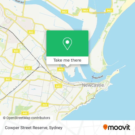 Cowper Street Reserve map