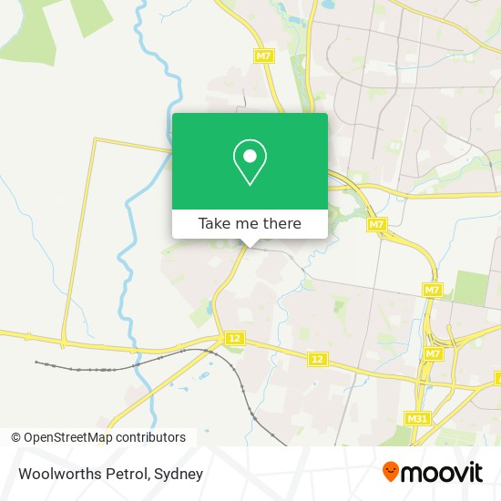 Mapa Woolworths Petrol