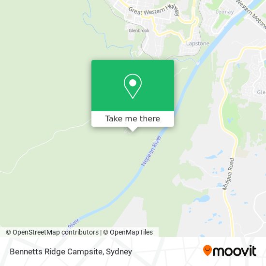 Bennetts Ridge Campsite map