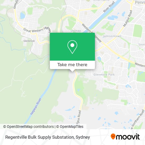 Mapa Regentville Bulk Supply Substation