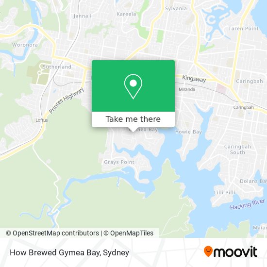 Mapa How Brewed Gymea Bay