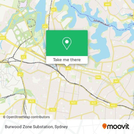 Burwood Zone Substation map
