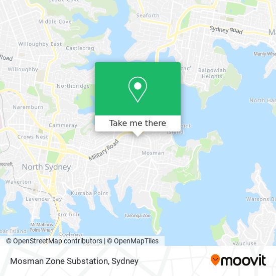 Mapa Mosman Zone Substation