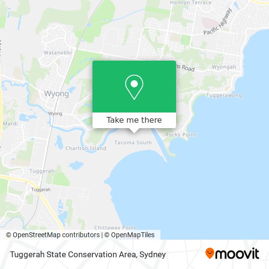 Tuggerah State Conservation Area map