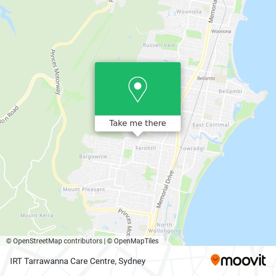 Mapa IRT Tarrawanna Care Centre