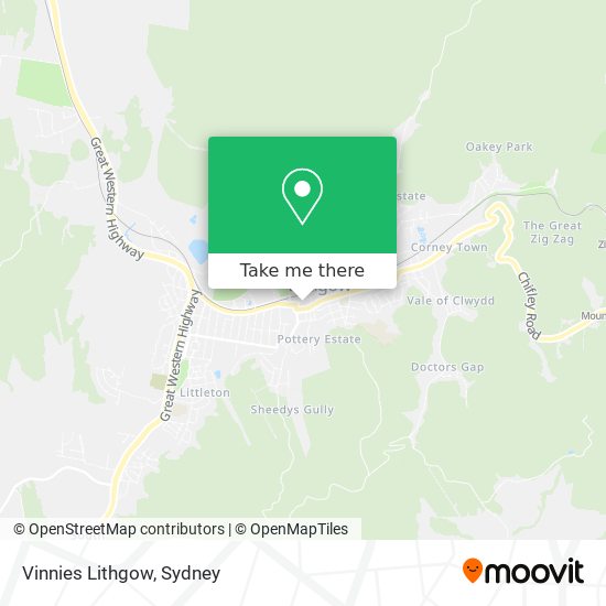 Vinnies Lithgow map