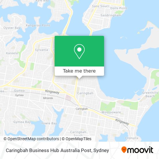 Mapa Caringbah Business Hub Australia Post