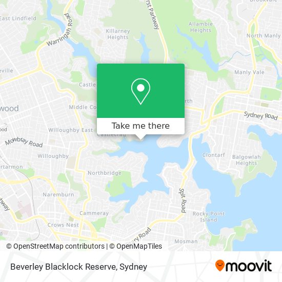 Beverley Blacklock Reserve map