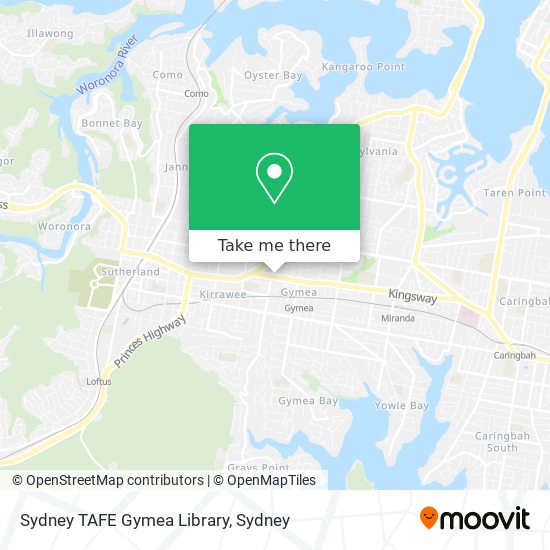 Mapa Sydney TAFE Gymea Library