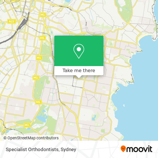 Specialist Orthodontists map