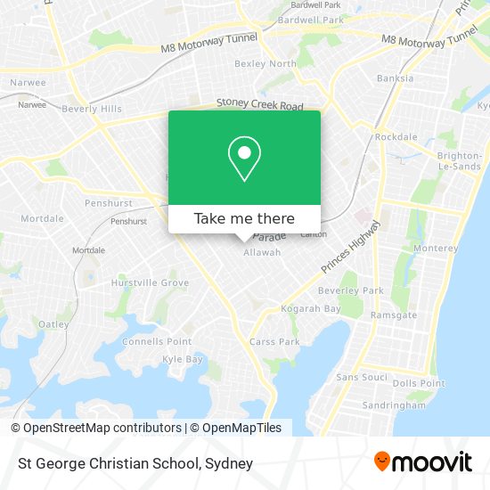 St George Christian School map