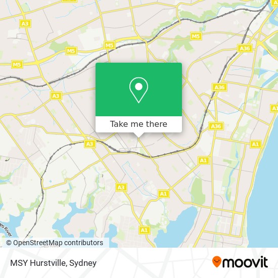 MSY Hurstville map