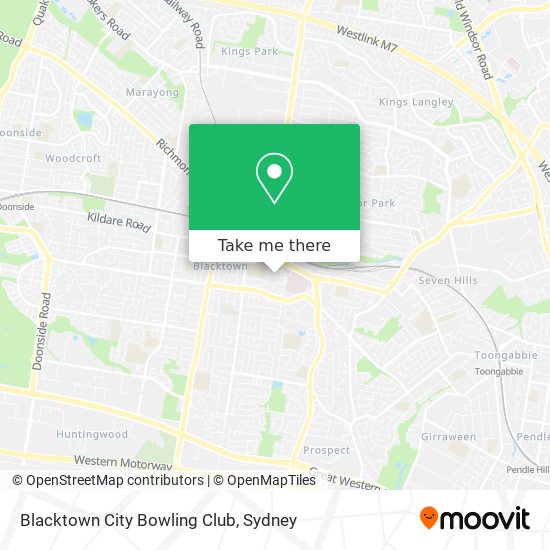 Mapa Blacktown City Bowling Club