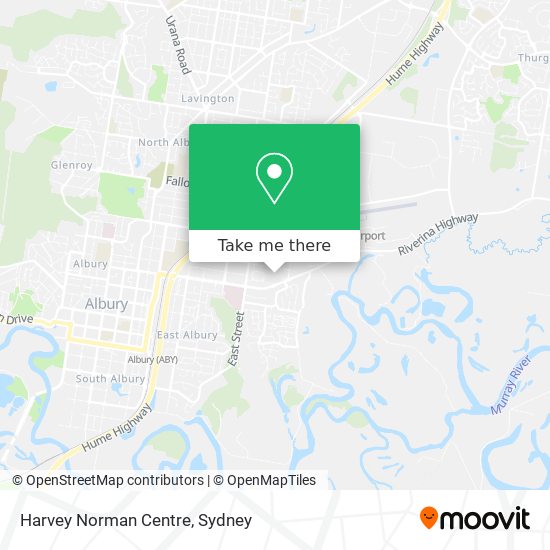 Mapa Harvey Norman Centre