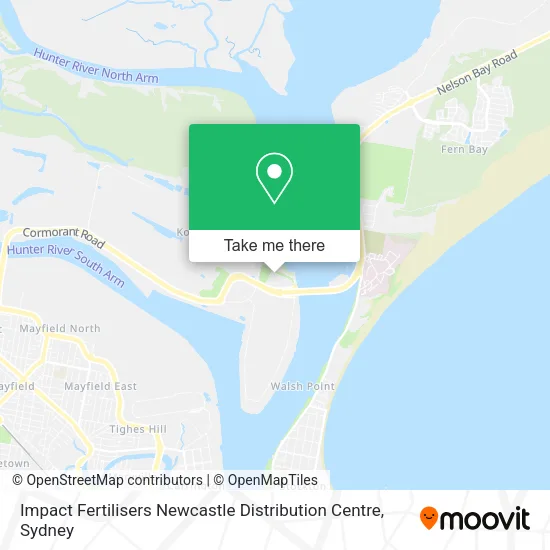 Impact Fertilisers Newcastle Distribution Centre map