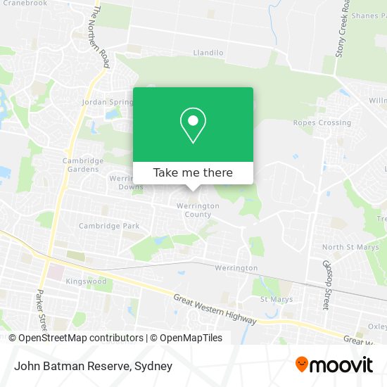 Mapa John Batman Reserve