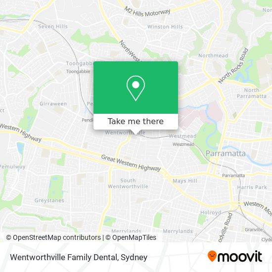 Wentworthville Family Dental map