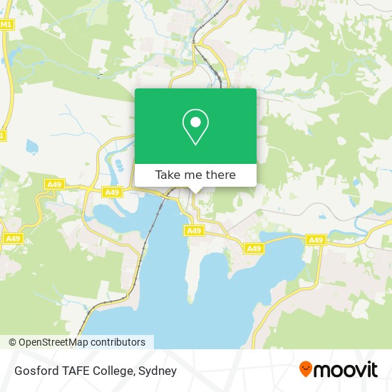 Gosford TAFE College map