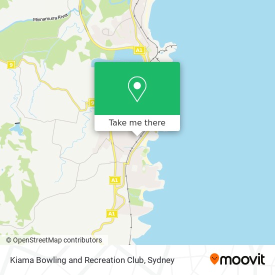 Kiama Bowling and Recreation Club map