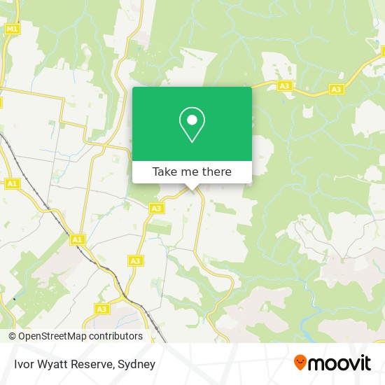 Mapa Ivor Wyatt Reserve