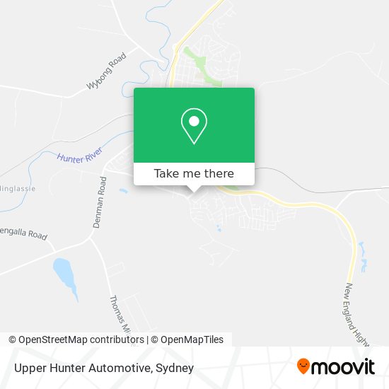 Mapa Upper Hunter Automotive