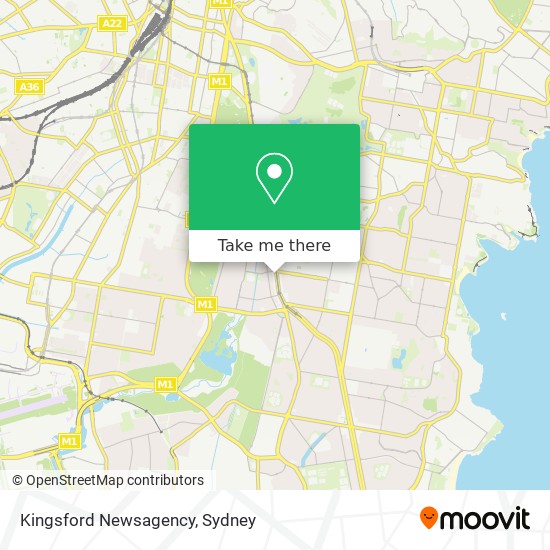 Kingsford Newsagency map