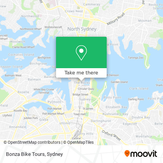 Bonza Bike Tours map