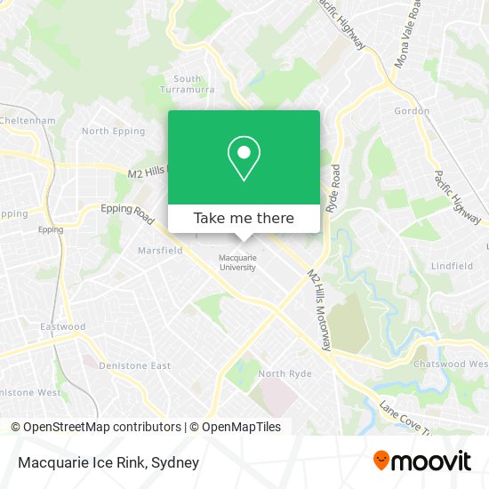 Mapa Macquarie Ice Rink