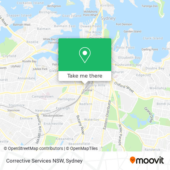 Corrective Services NSW map