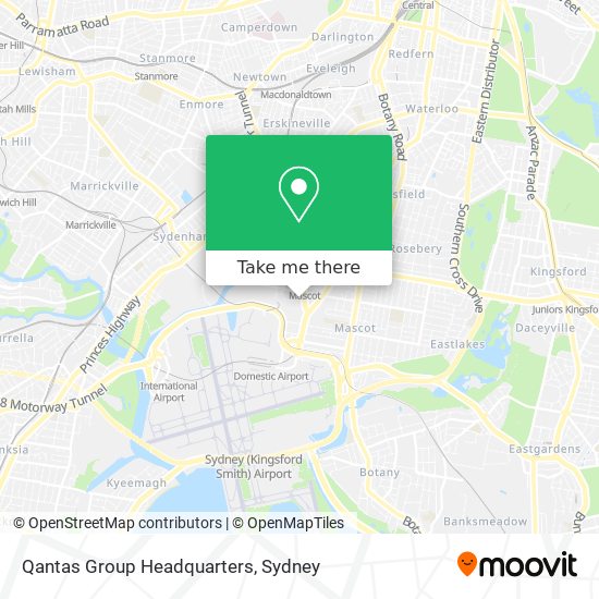 Qantas Group Headquarters map