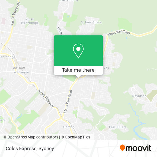 Coles Express map