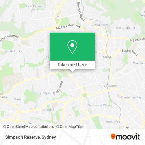 Simpson Reserve map