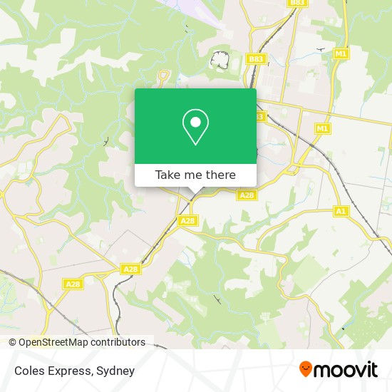 Coles Express map