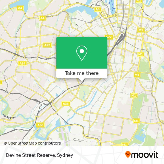 Devine Street Reserve map