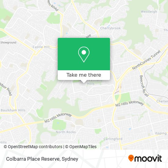 Colbarra Place Reserve map