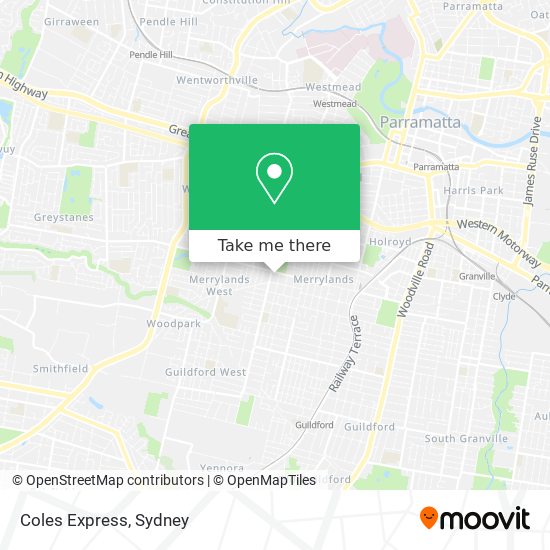 Coles Express map