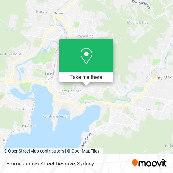 Emma James Street Reserve map