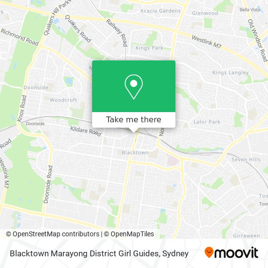 Blacktown Marayong District Girl Guides map